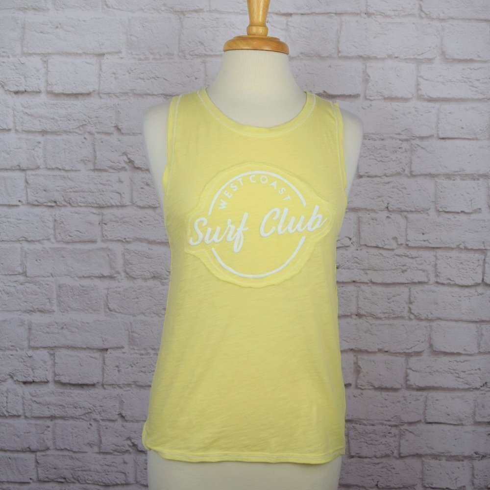 NWT Free People Martine Tank Top Electric Lemon Yellow Sleeveless Women's Small - Picture 3 of 10